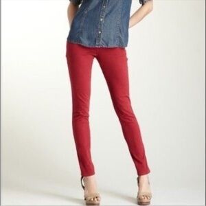 made and loved LOFT Size 29/8 Red Wine Modern Skinny Mid-Rise 5 Pocket Jeans